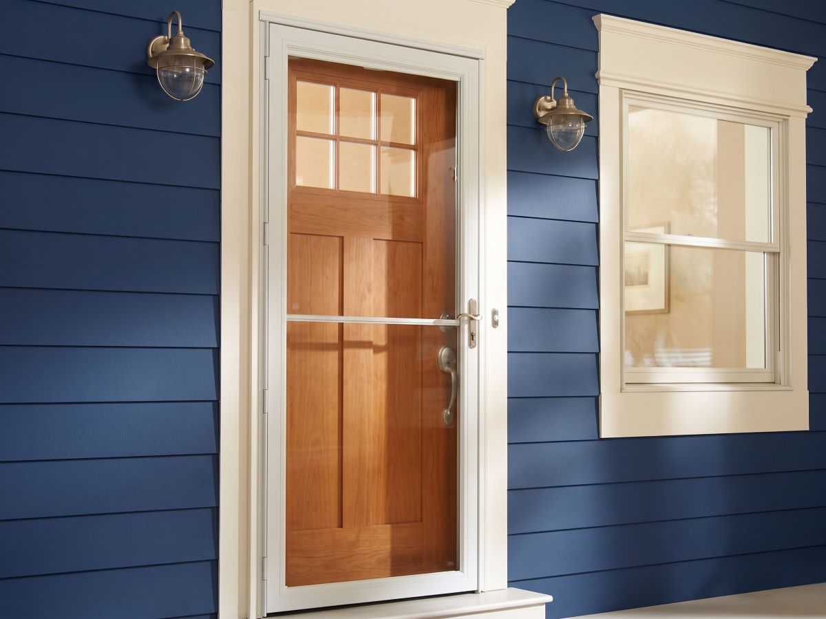 Storm door installation